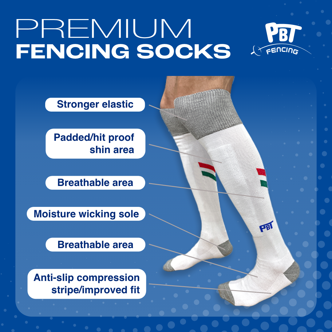 Fencing socks, shin padded HUN PREMIUM NEW