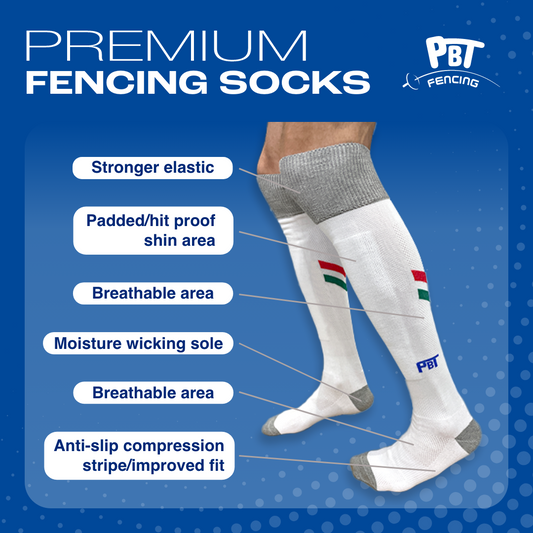 Fencing socks, shin padded HUN PREMIUM NEW