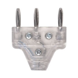 Cable plug, 3 pin transparent