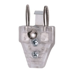 Cable plug, 2 pin transparent